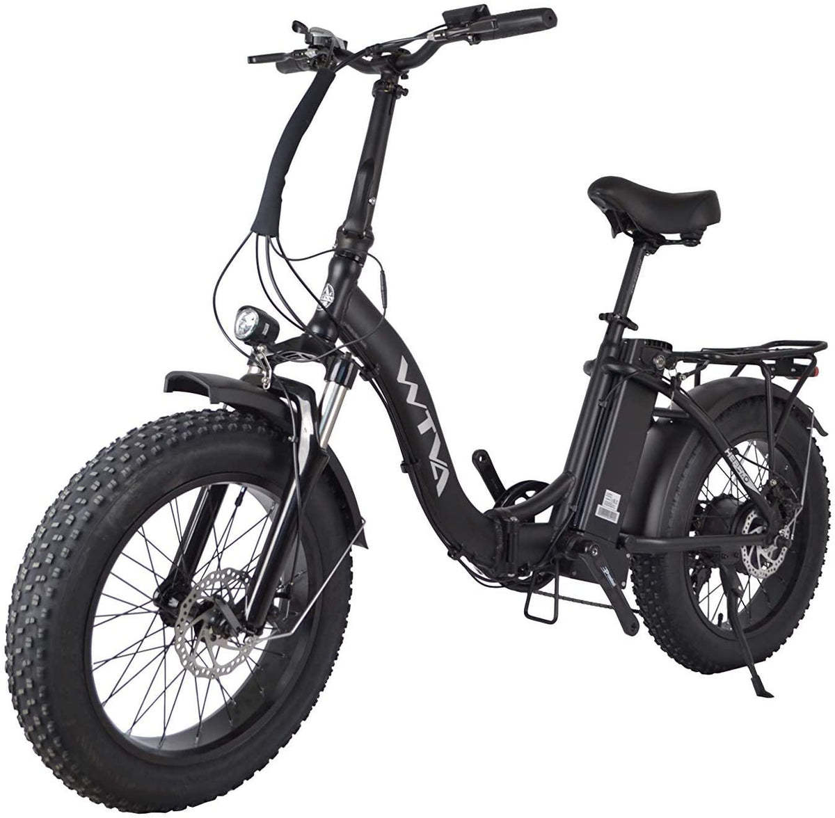 WTVA 20" Fat Tire Foldable Electric Bicycles with 750W Motor 48V 13AH Removable Lithium Battery, Beach Snow Hunting 7 Speed E-Bikes for Adult