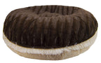 BESSIE AND BARNIE Signature Godiva Brown/Blondie Luxury Shag Extra Plush  Fur Bagel Pet/Dog Bed (Multiple Sizes)