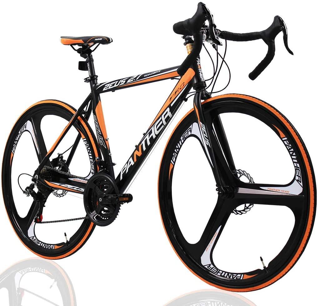 PANTHER(Japanese Brands) Road Bike  21speeds,Aluminum Frame,Magnesium Alloy Baton Wheels,700×25C,Drop Handlebars, Disassembled Wheel