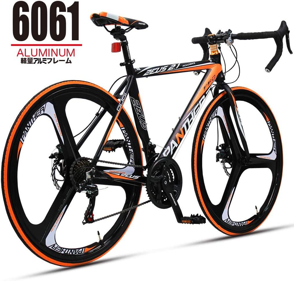 PANTHER(Japanese Brands) Road Bike  21speeds,Aluminum Frame,Magnesium Alloy Baton Wheels,700×25C,Drop Handlebars, Disassembled Wheel