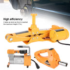 12V DC 3 Ton Automotive Electric Scissor Car Jack 16.5" Lifting Auto Repair Tool