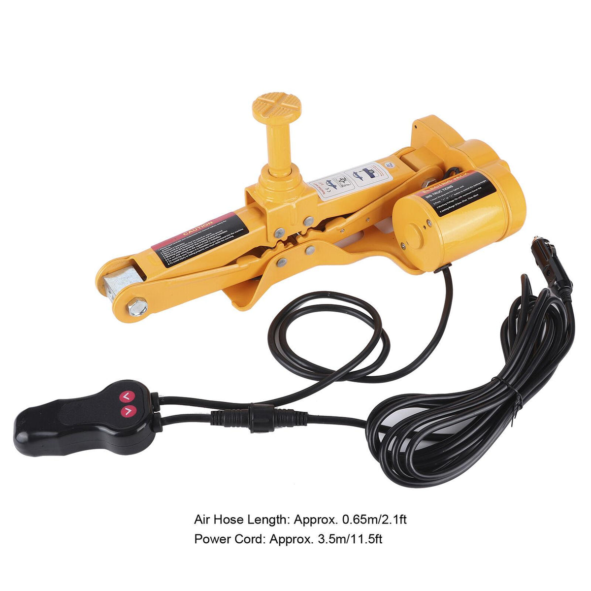 12V DC 3 Ton Automotive Electric Scissor Car Jack 16.5" Lifting Auto Repair Tool