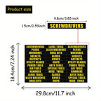 Organize Your Toolbox in Style: 36pcs/set Tool Box Label Decal Sticker Set