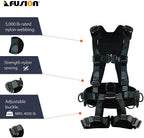 Fusion Climb Tac Scape II Tactical Full Body 3D EVA Padded Heavy Duty Adjustable Zipline Harness 23kN M-L Black