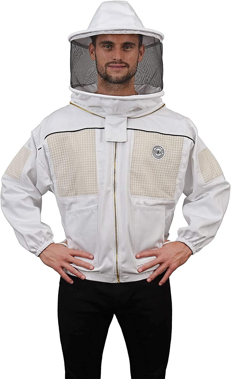 humble bee 330 ventilated beekeeping jacket with round veil