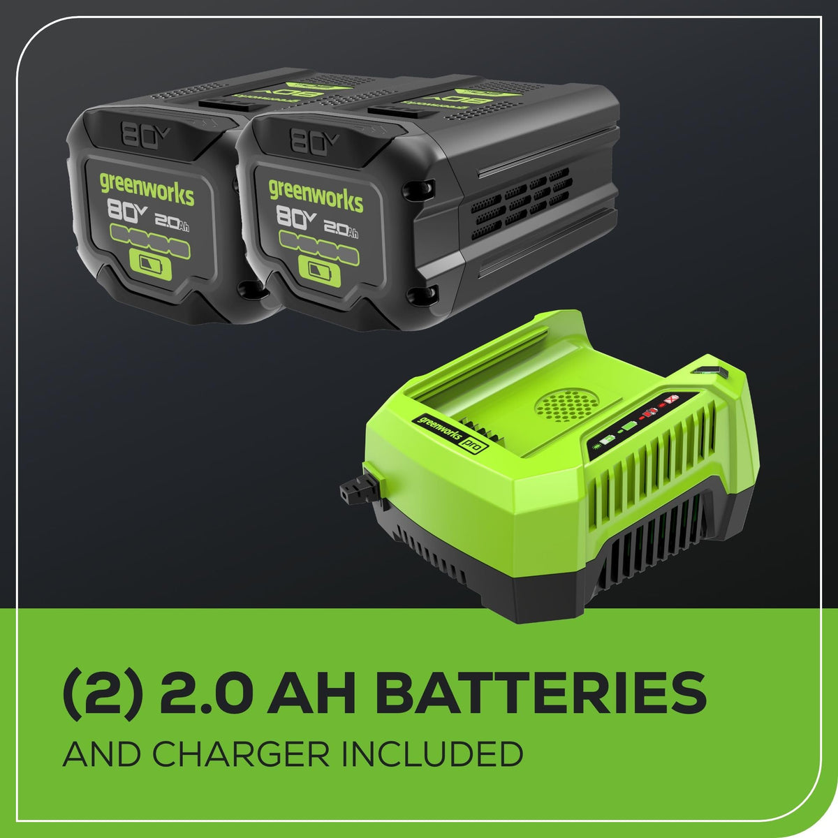 80V 21" Brushless Cordless (Push) Lawn Mower (75+ Compatible Tools), (2) 2.0Ah Batteries and 30 Minute Rapid Charger Included