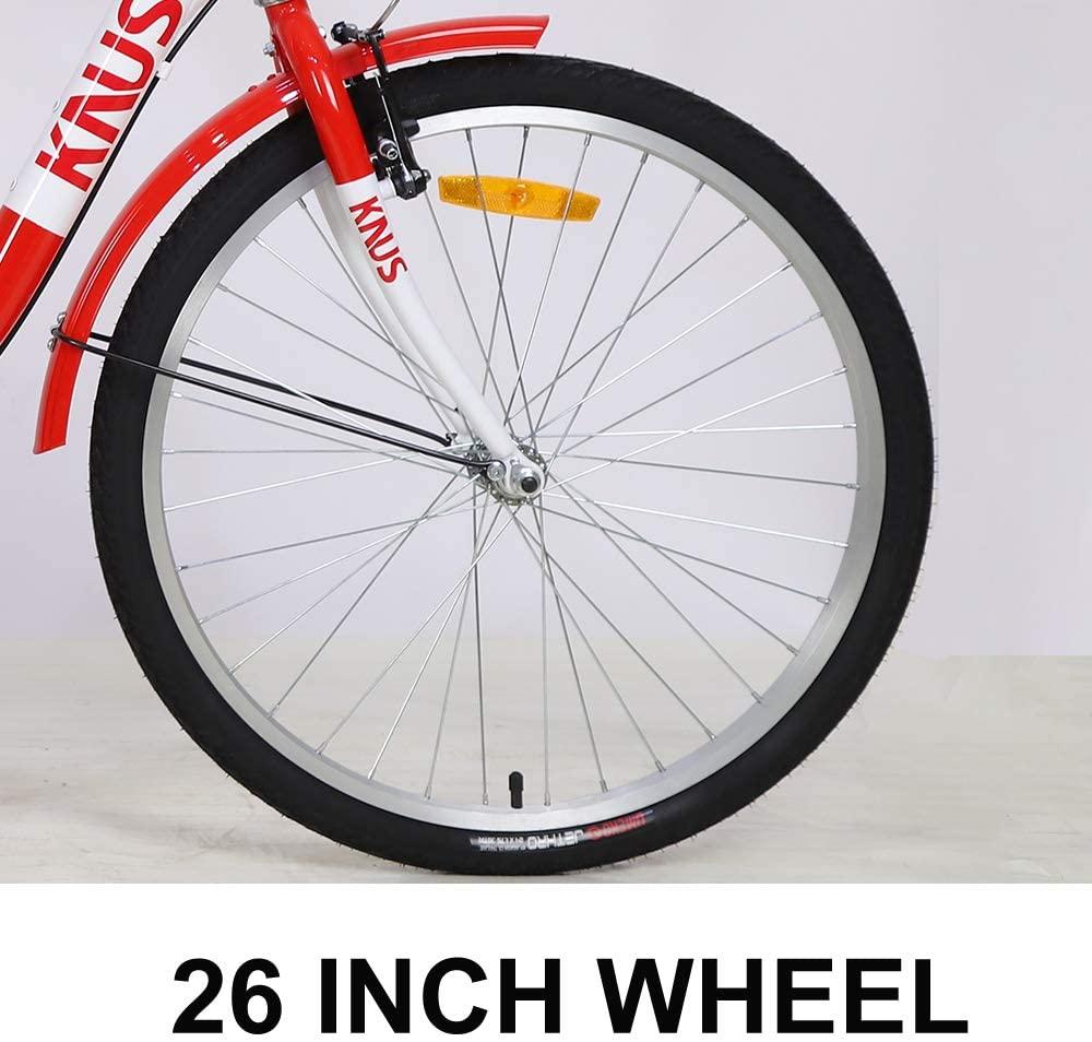 Adult Tricycle Trike,Single Speed Three Wheel Bike,24/26 inch Cruise Bicycle with Shopping Basket for Seniors,Women and Men