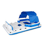 57272EP Adult 5 Seat Inflatable Island Lounge &amp; 43105E 6 Person Pool Raft
