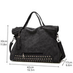 Bag - Vintage Rivet PU Leather Tassel Messenger Bag