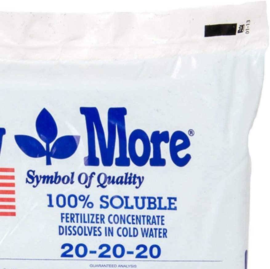 grow more 5010 all purpose fertilizer 20-20-20, 25-pound , white