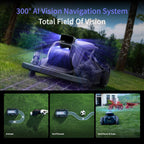 TRON Robot Lawn Mower for Up to 2400㎡, 300° Vision, NRTK V-SLAM | Wire-,AI Obstacle Avoidance, No Perimeter Wire,Smart App Control,Auto Mapping, All-Terrain Mowing,15Ah,Swappable Battery