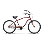 APOLLO Beach Commander 26 In. Internal 3 Speed Cruiser Bike, Deep Red