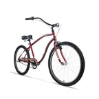 APOLLO Beach Commander 26 In. Internal 3 Speed Cruiser Bike, Deep Red