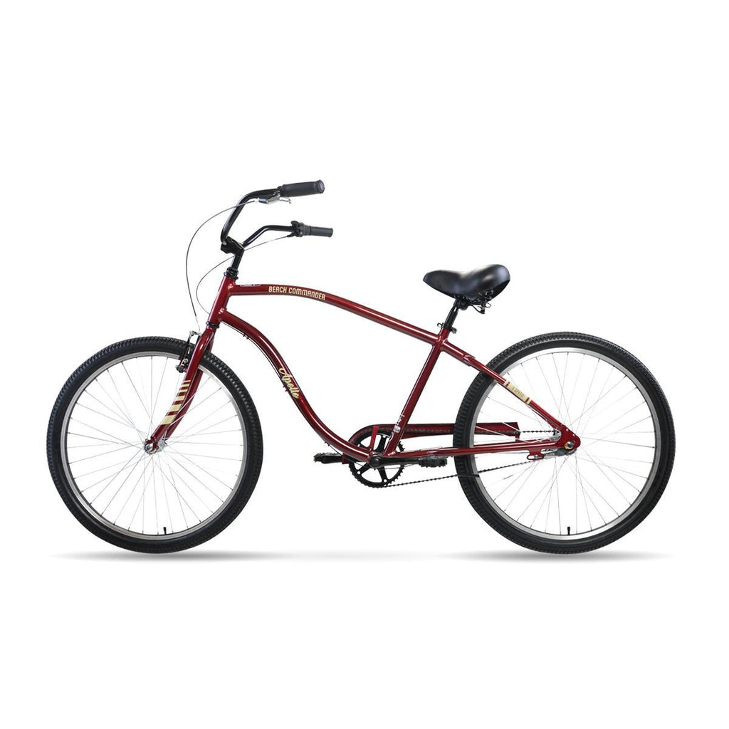APOLLO Beach Commander 26 In. Internal 3 Speed Cruiser Bike, Deep Red