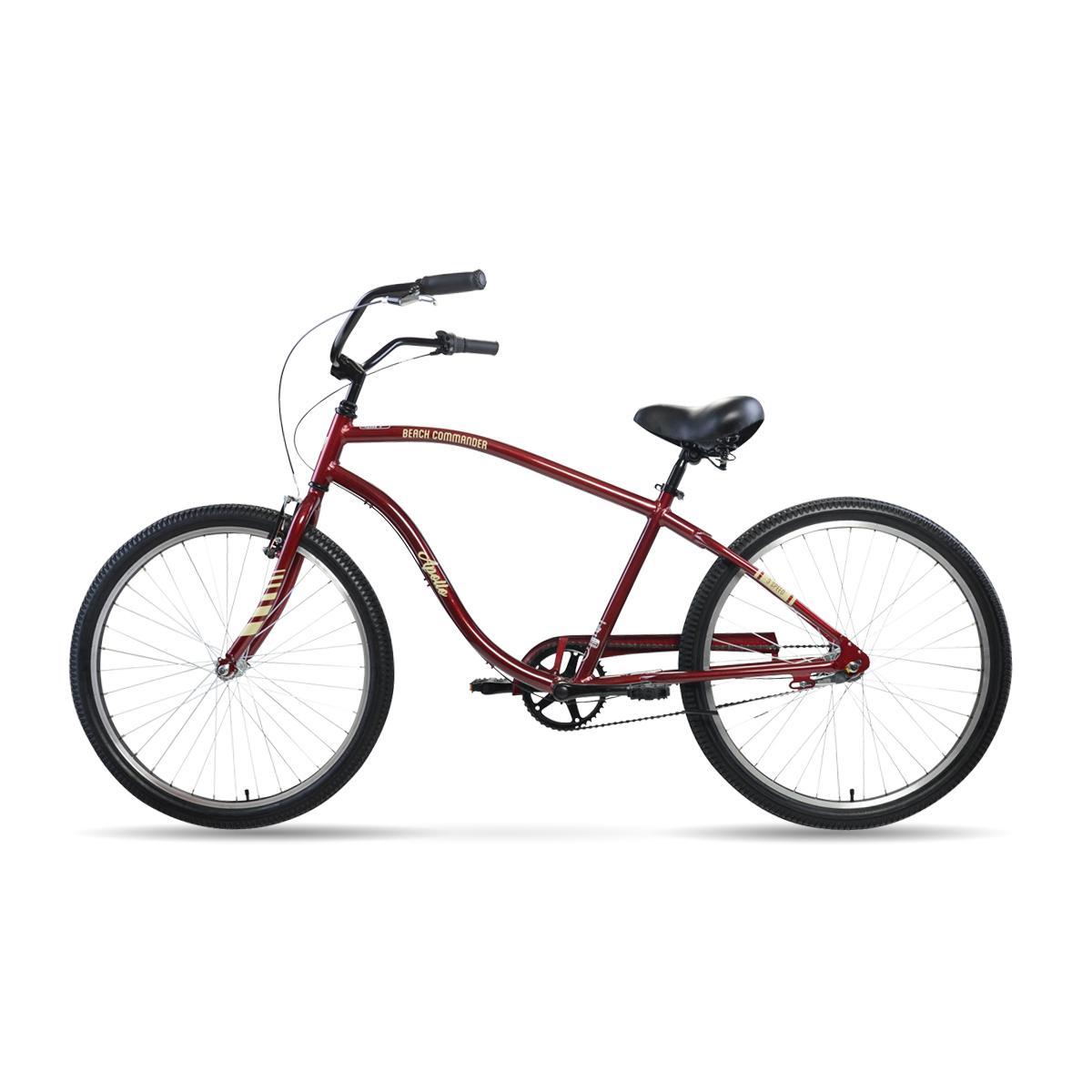 APOLLO Beach Commander 26 In. Internal 3 Speed Cruiser Bike, Deep Red