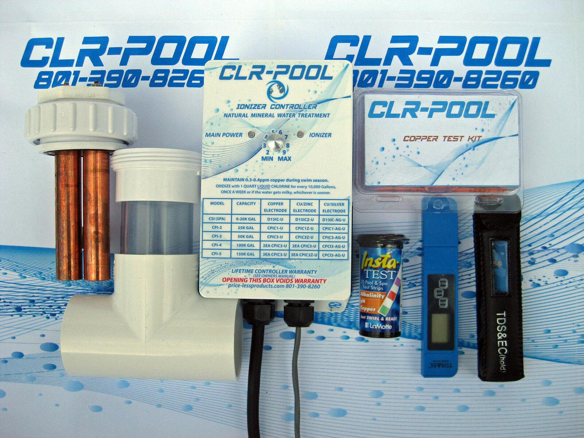 cpi-3 pool ionizer: 50k gal. treat your pool. w/ copper ionizers