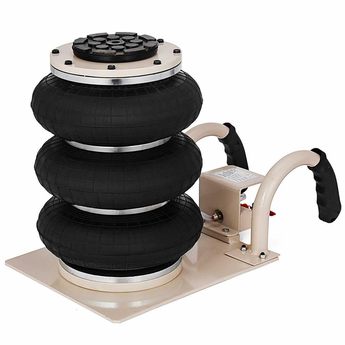 6600lbs Triple Bag Air Jack 3Ton Lift Jack Black Airbag Heavy Duty WorForce