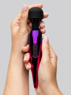 Lovehoney Deluxe Rechargeable Mini Metallic Massage Wand Vibrator, Pink | Pink