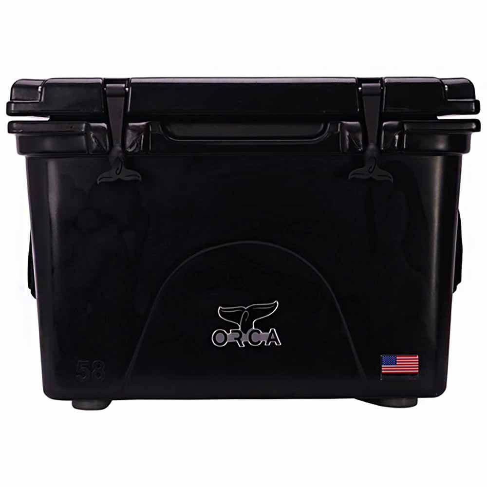 58 qt. 72-Can Roto Molded Insulated Outdoor Ice Cooler, Black