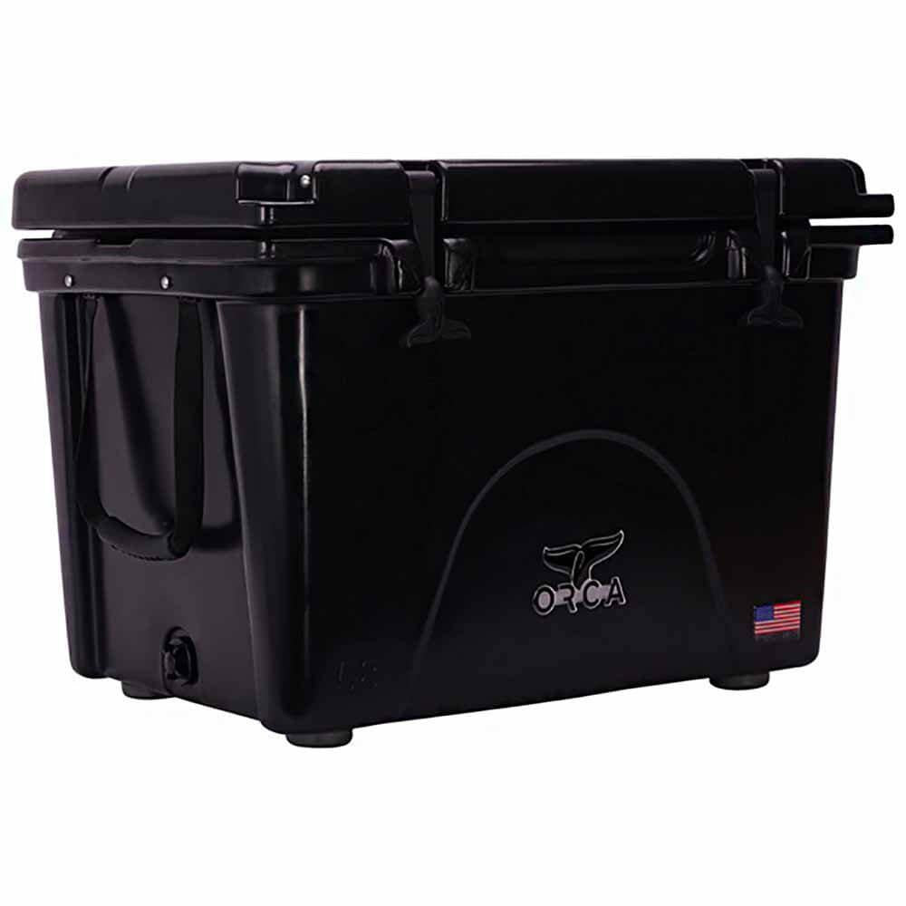 58 qt. 72-Can Roto Molded Insulated Outdoor Ice Cooler, Black