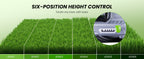 40V Cordless Lawn Mower, 17-Inch Walk Behind Lawnmower with 2 x 20V 4.0Ah Battery, Brushless Motor, 6 Cutting Heights, 50L Grass Bag, for Garden/Patio/Yard/Lawn
