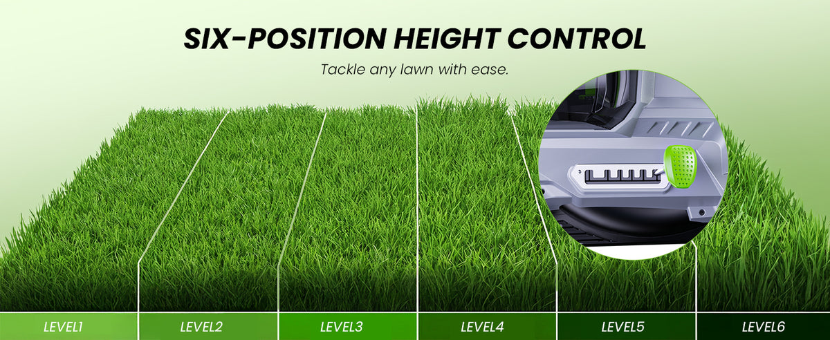 40V Cordless Lawn Mower, 17" Walk Behind Electric 4.0 Ah Battery Powered Lawnmower, with 50L Grass Bag, Brushless Motor, 6 Adjustable Cutting Heights, for Garden/Patio/Yark/Lawn