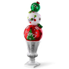 35.75"  Stacked Ornaments in Silver Pot Christmas Decoration