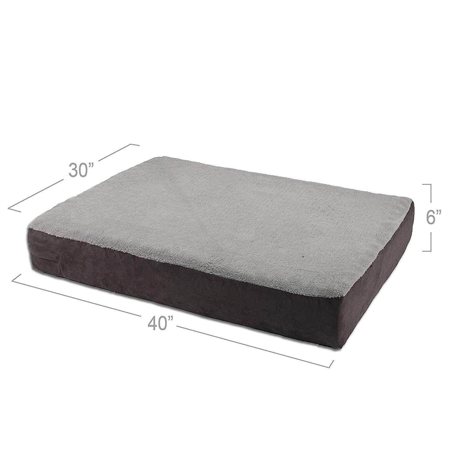 Dallas Manufacturing Co. 30" x 40" Ultra Premium Orthopedic Pet Bed, Gray Color