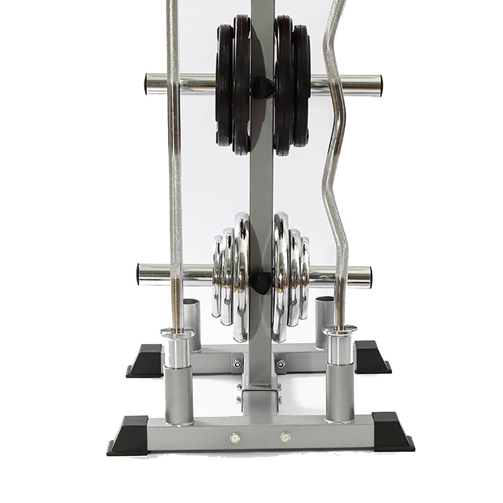 2inch Weight Plate Rack Tree &amp; 4 Barbell Bar Holders Olympic Weight Organizer StoraStand, Holds Up to 440 lbs