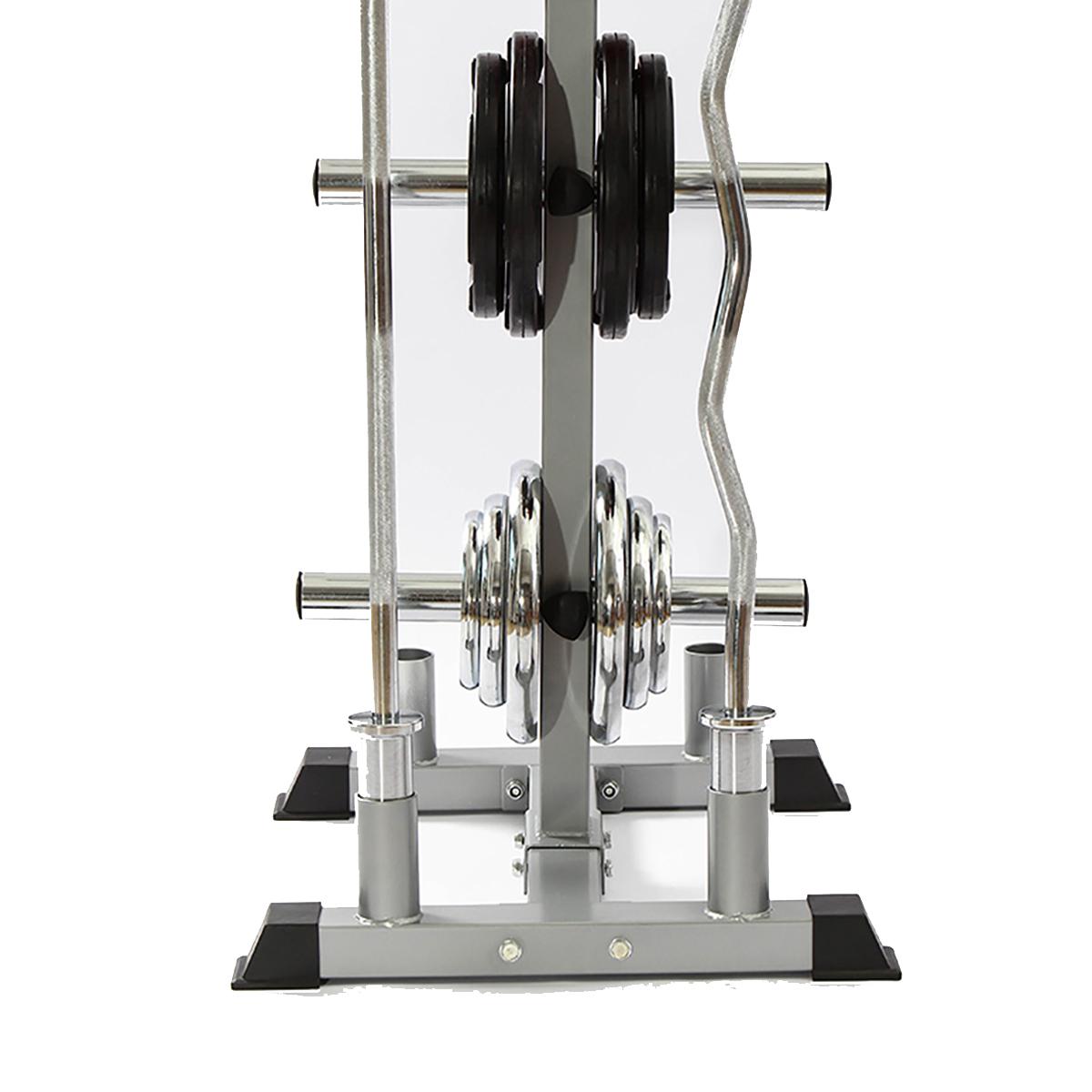 Olympic Weight Rack with Bar Holder for 2 Inch Barbell/Bumper Plates Heavy Duty Stand Black w/ 4 Bar Holder, Holds Up to 440 lbs