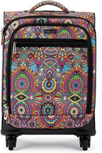 Women's On The Go Carry-on 21" Roller Suitcase in Sustainable Materials, Rainbow Wanderlust, 22-Inch