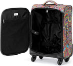 Women's On The Go Carry-on 21" Roller Suitcase in Sustainable Materials, Rainbow Wanderlust, 22-Inch