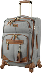 er 20 Inch Carry On Luggage Collection - Lightweight Softside Expandable Suitcase for Men &amp; Women - Durable Bag with 4-Rolling Spinner Wheels (Harlo Gray)