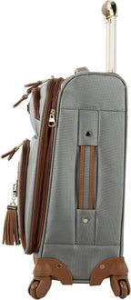 er 20 Inch Carry On Luggage Collection - Lightweight Softside Expandable Suitcase for Men &amp; Women - Durable Bag with 4-Rolling Spinner Wheels (Harlo Gray)