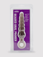 BASICS Beaded Anal Prober with Finger Loop 5.25 Inch, Black
