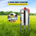 bestequip manual honey extractor separator 3 frame bee extractor stainless steel honeycomb spinner crank. beekeeping extraction apiary centrifuge equipment