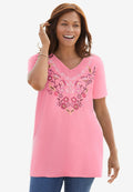 embroidered v-neck tunic