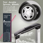 Luggage Aluminium Frame Suitcase TSA Lock 100%PC 20in 24in 28in (Sliver, L(28in))