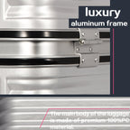 Luggage Aluminium Frame Suitcase TSA Lock 100%PC 20in 24in 28in (Sliver, L(28in))