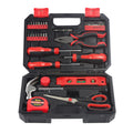 Basic Home Red Tool Kit - 38 Pieces Tool Set with Portable StoraBoxes for Daily Repairing and Maintenance, Home DIY Tool Kit Set for Office & Garage