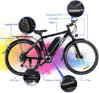 ZNH Electric Bike UL Certified 26'' Bicycle for Adults 350W Electric Commuter Bike/Mountain Bike, Adult Ebike with Removable 36V/10AH Battery, Electric Bike with Disc Brake/ 21-Speed Gears