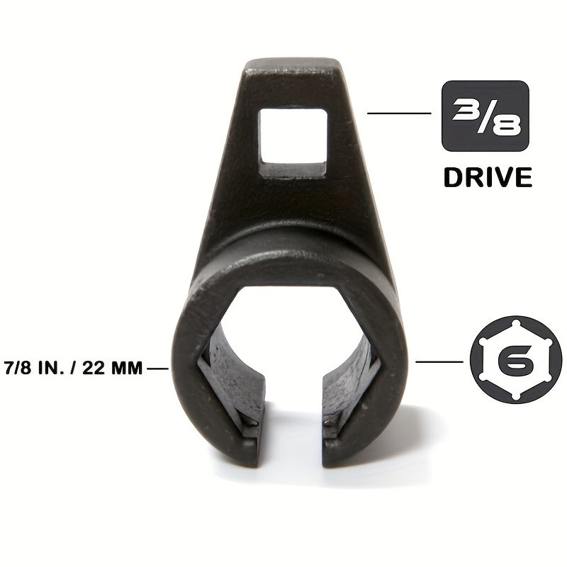 1pc Offset Oxygen O2 Sensor Socket 3/8-Inch Drive By 7/8-Inch 22mm ,Oxygen Sensor Offset Puller Wrench Removal Tool