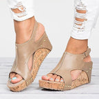 Comfortable Woman Wedge Sandals Open Toe Beach Shoes