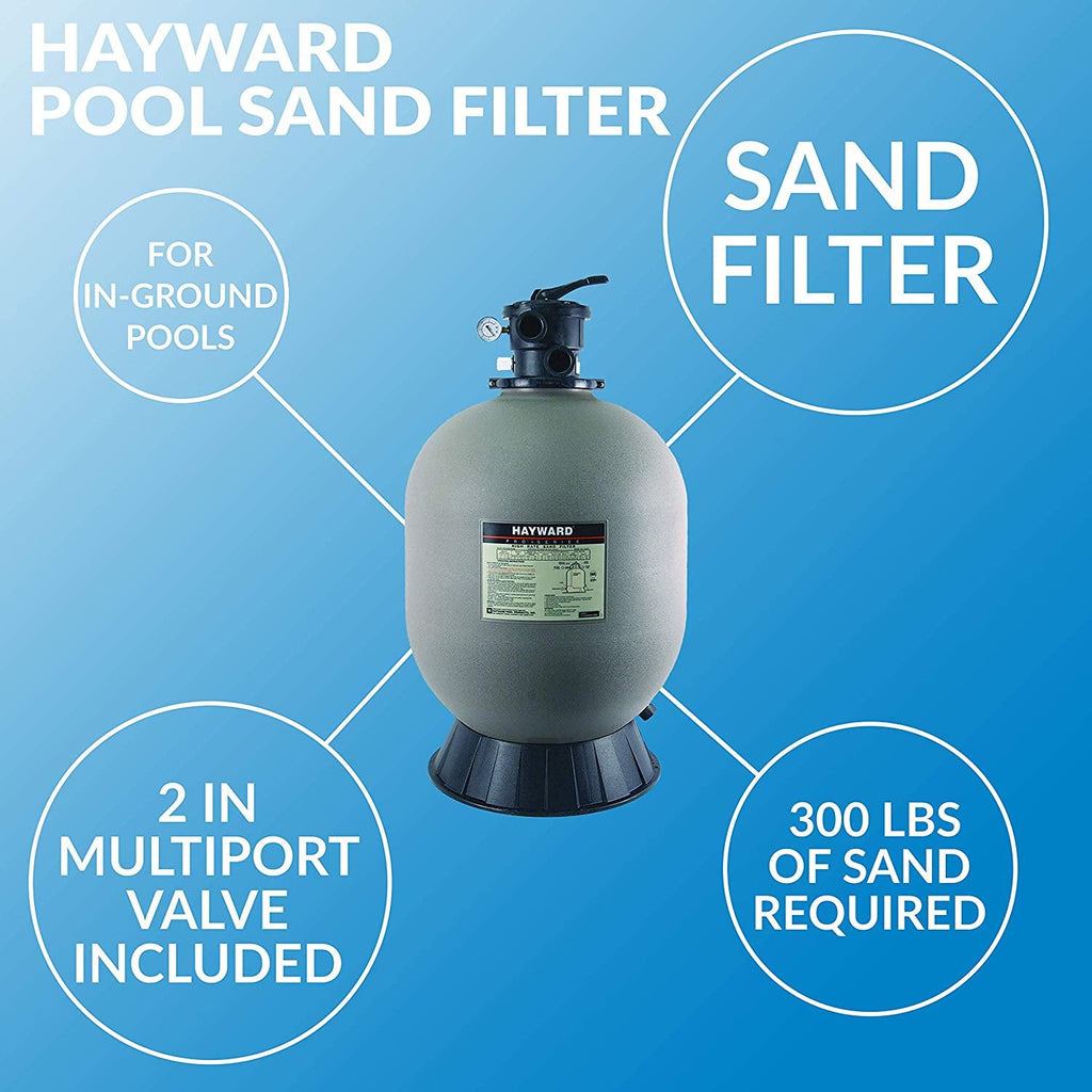 hayward w3s244t2 proseries 24 inch pool sand filter with 2 inch valve pack