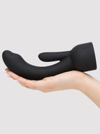 Doxy Number 3 Black Silicone Rabbit Wand Attachment , Black