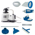 intex 2800 gph above ground pool sand filter pump w/ deluxe pool maintenance kit