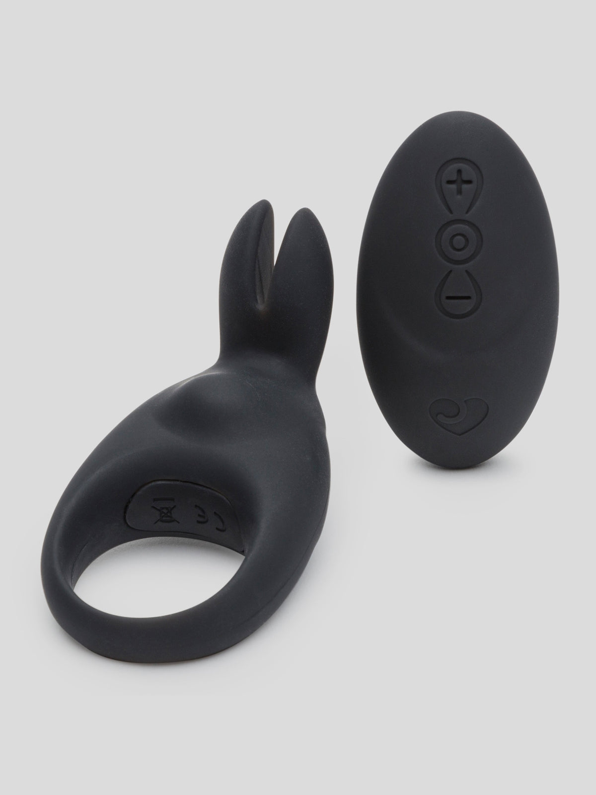 Desire Luxury Rechargeable Remote Control Rabbit Cock Ring, Black
