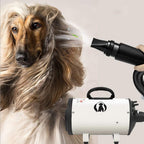 Pet Grooming Blower-2200W for LarSmall Dogs Cats Variable Speed&amp;Temperature White