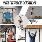 INTEY Power Tower Workout Dip Station Pull Up Bar for Home Gym Strength Training Fitness Equipment 2021 Newer Version