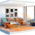 LifePlus 1500W Electric Infrared Quartz Indoor Space Heater W/ LED Digital Screen, Remote Control, 12H Timer